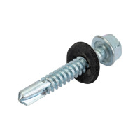 Кровельные саморезы ВИРТУОЗ 6,3х38 мм, цинк 100 шт 600-74379