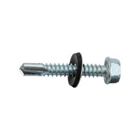 Кровельные саморезы ВИРТУОЗ 6,3х38 мм, цинк 100 шт 600-74379