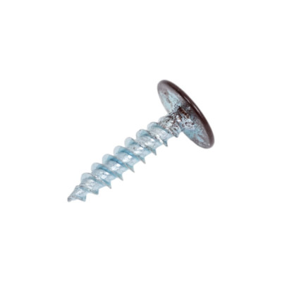 Саморезы ВИРТУОЗ 4,2x19 полусферическая головка с прессшайбой, цинк, острый RAL8017 300 шт 280-05889