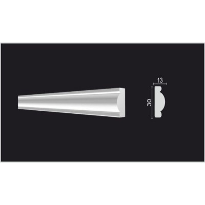 Стеновой молдинг Decor-Dizayn ударопрочный влагостойкий под покраску 30Х13Х2000 мм 157А