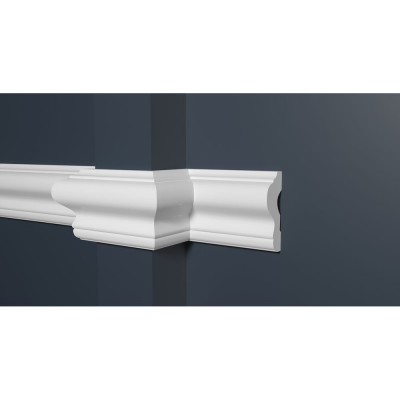 Стеновой молдинг Decor-Dizayn ударопрочный влагостойкий под покраску 60Х25Х2000 мм DD302
