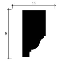 Стеновой молдинг Decor-Dizayn ударопрочный влагостойкий под покраску 30Х16Х2000 мм DD609
