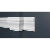 Стеновой молдинг Decor-Dizayn ударопрочный влагостойкий под покраску 85Х25Х2000 мм 152A