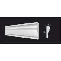 Стеновой молдинг Decor-Dizayn ударопрочный влагостойкий под покраску 85Х25Х2000 мм 152A