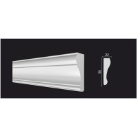 Стеновой молдинг Decor-Dizayn ударопрочный влагостойкий под покраску 50Х22Х2000 мм 151A