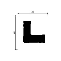 Стеновой уголок Decor-Dizayn ударопрочный влагостойкий под покраску 22Х22Х2000 мм 116SA