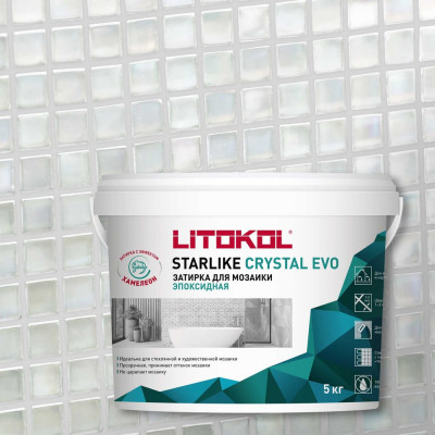 Эпоксидный состав для укладки и затирки мозаики LITOKOL STARLIKE EVO S.700 CRYSTAL 485460004