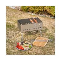 Складной мангал СОКОЛ 40х25х14.5 см, 1.5 мм, с 6 шампурами, в чехле 62-0063