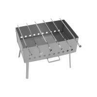 Складной мангал СОКОЛ 40х25х14.5 см, 1.5 мм, с 6 шампурами, в чехле 62-0063