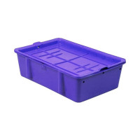 Ящик Тара.ру п/э сырково-творожный 502х332х150 синий с крышкой 03793