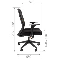 Компьютерное кресло CHAIRMAN 555 LT TW черный 00-07062966