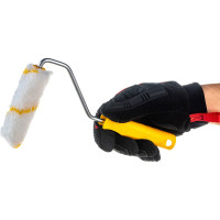 Малярный мини-валик РемоКолор с рукояткой Гирпан, ось 6мм, D15мм, 100мм, 06-4-521