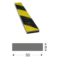 Защитный сигнальный профиль П-МАТ тип D, 8х50х1000 мм, 5 шт. D8/1/50AMR