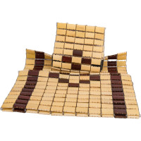 Накидка на сиденье Nova Bright с подголовником, бамбуковая, плоские пластины, 120х43 см 44178