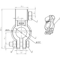Свинцовые универсальные клеммы АКБ ДАЛИ-авто болт сбоку DA-02529