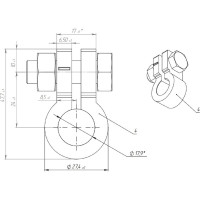 Латунные универсальные клеммы АКБ ДАЛИ-авто DA-02534
