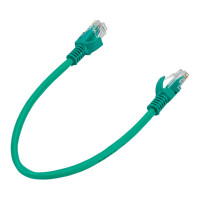 Патч-корд ExeGate UTP-RJ45-RJ45-5e-0,3M-GN, UTP, cat.5e, 0.3м, зеленый 258665