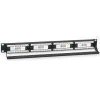 Патч-панель Cabeus 1U, 24 порта, RJ-45, категория 5e, PL-24-Cat.5e-Dual