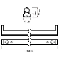 Линейный светильник Jazzway PPO-T8 20Вт G13 230В 1х1200 ДПО под LED-лампу T8 (лампа не в комплекте) 5025103