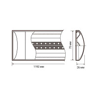 Светодиодный светильник Jazzway настенно-потолочный ДПО PPO-03 1200 AL 40Вт 6500К 180-240В/50Гц 5028852A