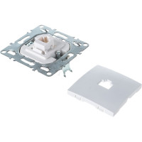 Компьютерная 1-местная розетка STEKKER RJ-45, механизм, серия Эрна, белый PST00-9107-01 39314