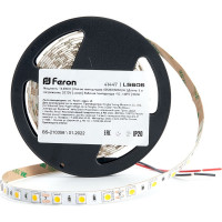Светодиодная лента FERON LS606/ 60SMD 5050 /м 14.4Вт/м 12V 5000х10х2.32мм 4000К 41447