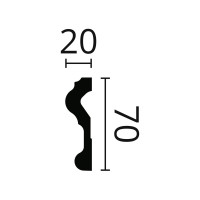 Молдинг NOMASTYL (2000х70х20 мм; белый) NMC N