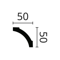 Карниз потолочный NOMASTYL (2000х50х50 мм) NMC B5