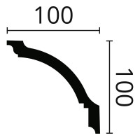 Карниз потолочный NOMASTYL (2000х100х100 мм) NMC GP