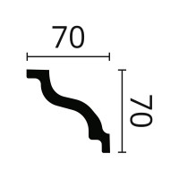 Карниз потолочный NOMASTYL (2000х70х70 мм) NMC K