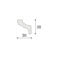Карниз потолочный NOMASTYL (2000х30х35 мм) NMC MF