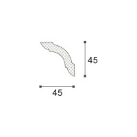 Карниз потолочный NOMASTYL (2000х45х45 мм) NMC MX