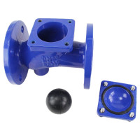 Клапан обратный шаровой DN.ru GGG50-GGG50-БНК-сп Ду50 Ру16 со сливной пробкой, чугунный D100-01576