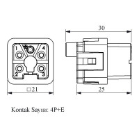 Гнездо Emas 5 полюсов, 10А EB005CP00