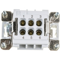 Штепсель Emas 6 полюсов, 16А EB006CF00
