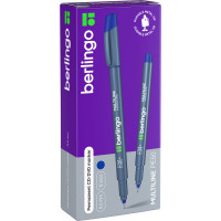 Маркер перманентный для CD/DVD Berlingo "Multiline PE50", синий, 0,5мм, 12 шт. PM6433