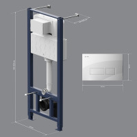 Инсталляция для подвесного унитаза AM.PM Pro с пневматической клавишей Pro S I012704.7001