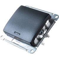 1-клавишный механизм выключателя Systeme Electric скрытой проводки Glossa 10А IP20 1а 10AX антрацит GSL000713