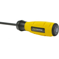 Шлицевая отвертка Hanskonner 6x150 алмазный наконечник, твердость 59 HRC, S2, HK1040-16-SL6-150