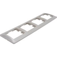 Горизонтальная 4-местная рамка Systeme Electric Glossa платина GSL001204