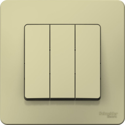 3-клавишный выключатель Systeme Electric скрытой проводки Blanca 10А IP20 1+1+1 250В бежевый BLNVS100507