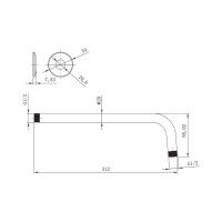 Настенный держатель для лейки верхнего душа Lemark LM8029C