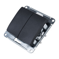 2-клавишный механизм переключателя Systeme Electric скрытой проводки Glossa 10А IP20 6 10AX антрацит GSL000765