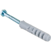 Набор для крепления ВИРТУОЗ дюбель 10х 50, шуруп 6х60 шестигранная головка, 6 шт. 22110