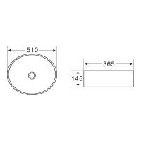 Керамическая накладная раковина BelBagno овальная BB1049
