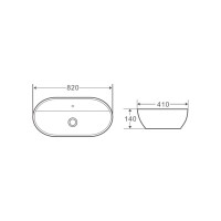 Керамическая накладная раковина BelBagno BB1347