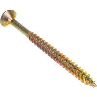 Набор для крепления ВИРТУОЗ дюбель 10х61 U, шуруп 6х80 потайная головка, желтый цинк, 16 шт. 94049