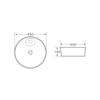 Керамическая накладная раковина BelBagno BB1306