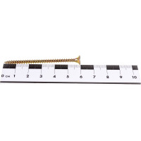 Набор для крепления ВИРТУОЗ дюбель 6x50 К, шуруп 4x60 потайная головка, желтый цинк, 100 шт. 550-00552