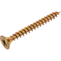 Набор для крепления ВИРТУОЗ дюбель 8х40 К, шуруп 5х45 потайная головка, желтый цинк, 18 шт. 87263